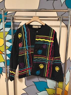 Embroidered boho button up